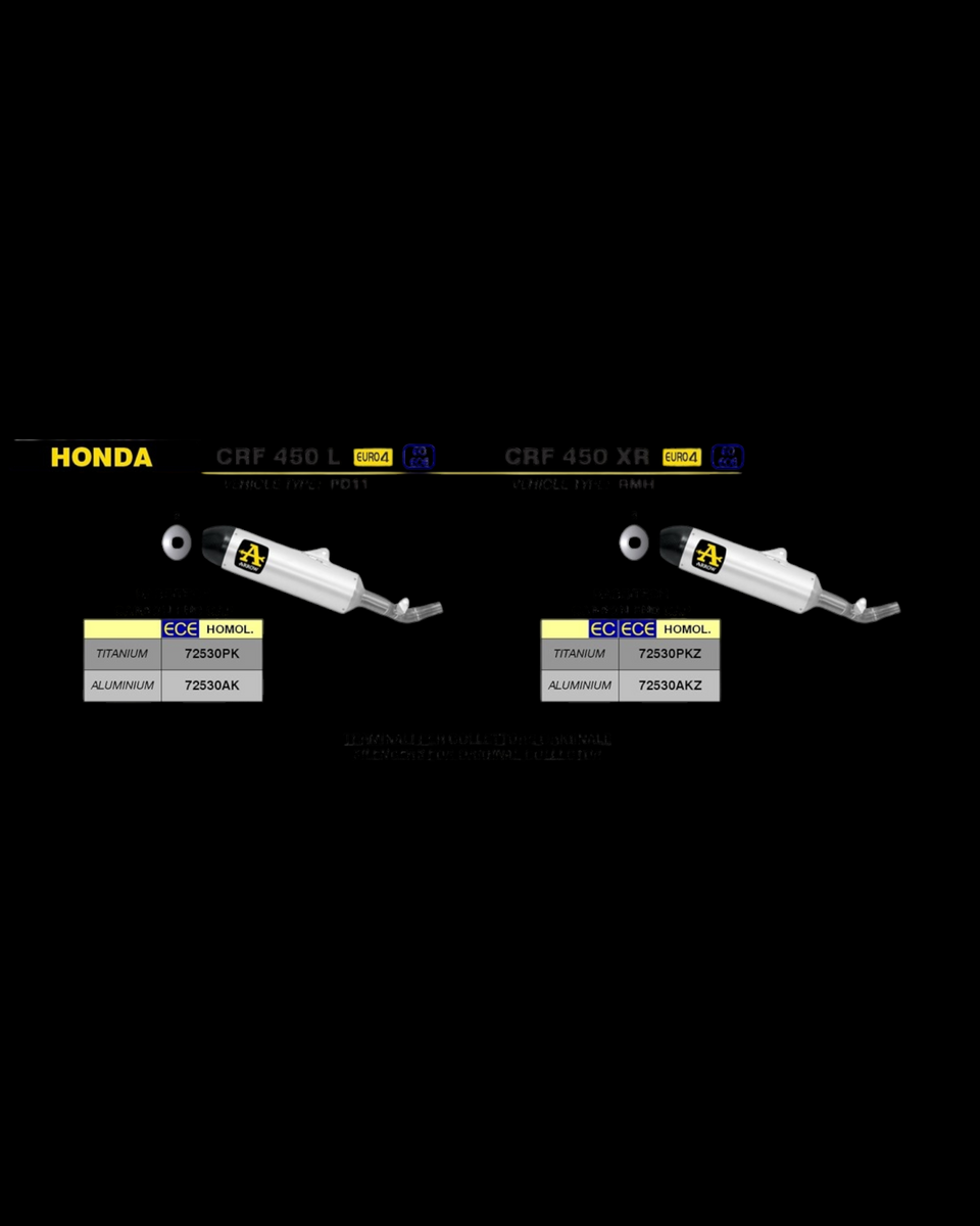 CRF450L CRF450RL 2019-2025 ARROW SLIP-ON EXHAUST| SSS Motorcycles