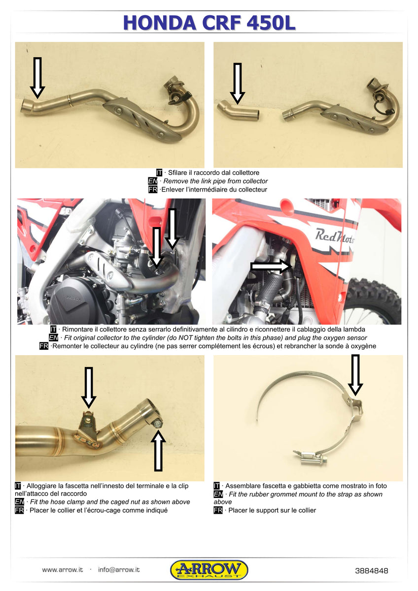 CRF450L CRF450RL 2019-2025 ARROW SLIP-ON EXHAUST| SSS Motorcycles