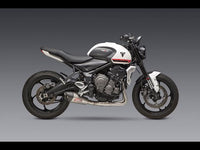 TRIUMPH 660 YOSHIMURA AT2 FULL EXHAUST SYSTEM.TRIDENT 21-23 / 22 TIGER SPORT 660 Race AT2 Stainless Full Exhaust, w/ Stainless Muffler