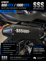 CFMOTO 800MT-X 1000MT-X SLIP-ON EXHAUST BLACK V2