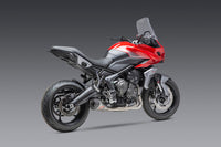 TRIUMPH 660 YOSHIMURA AT2 FULL EXHAUST SYSTEM.TRIDENT 21-23 / 22 TIGER SPORT 660 Race AT2 Stainless Full Exhaust, w/ Stainless Muffler