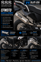 CFMOTO 800MT-X 1000MT-X SSS V4 SLIP-ON EXHAUST