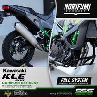 Norifumi Full Exhaust System De-Cat – Kawasaki KLE500 2025–2026