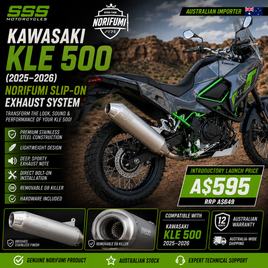 Kawasaki KLE 500 (2025–2026) Norifumi Slip-On Exhaust System