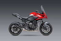 TRIUMPH 660 YOSHIMURA AT2 FULL EXHAUST SYSTEM.TRIDENT 21-23 / 22 TIGER SPORT 660 Race AT2 Stainless Full Exhaust, w/ Stainless Muffler