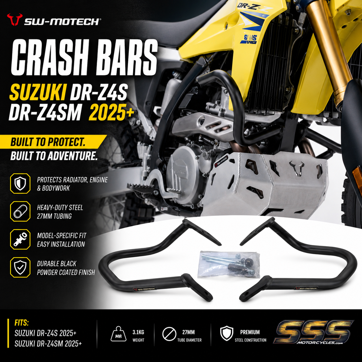 SUZUKI DR-Z4S CRASH BARS| SSS Motorcycles