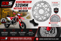 CRF450L CRF450RL 2019-2026 320MM Motard Oversized Disc and Bracket Kit