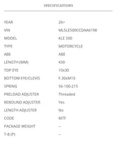 KLE500 YSS MZ456 SHOCK