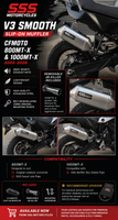 CFMOTO 800MT-X 1000MT-X SSS SLIP-ON EXHAUST V3 SMOOTH