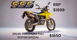 SUZUKI DRZ4S 2025 YOSHIMURA FULL SYSTEM.  SPECIAL $1650. RRP $1899